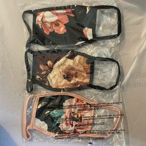 3 Flower face masks
